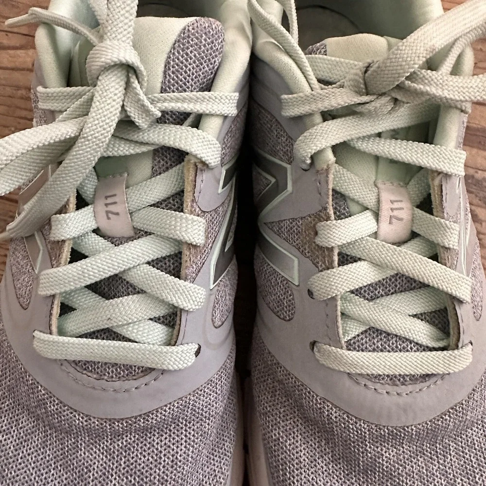 New Balance 711 Training Shoes Women 8.5 Grey Mint Green Mesh Sneakers